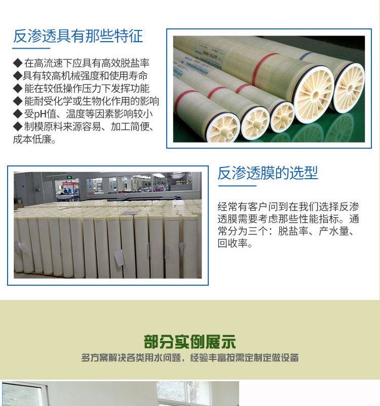 華膜RO反滲透膜工業(yè)膜凈水器脫鹽高壓純水機(jī)通用濾芯