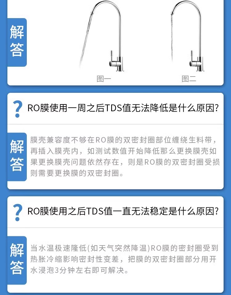 家用凈水器RO反滲透膜濾芯全屋商用純水直飲水機(jī)凈水機(jī)通用過(guò)濾器