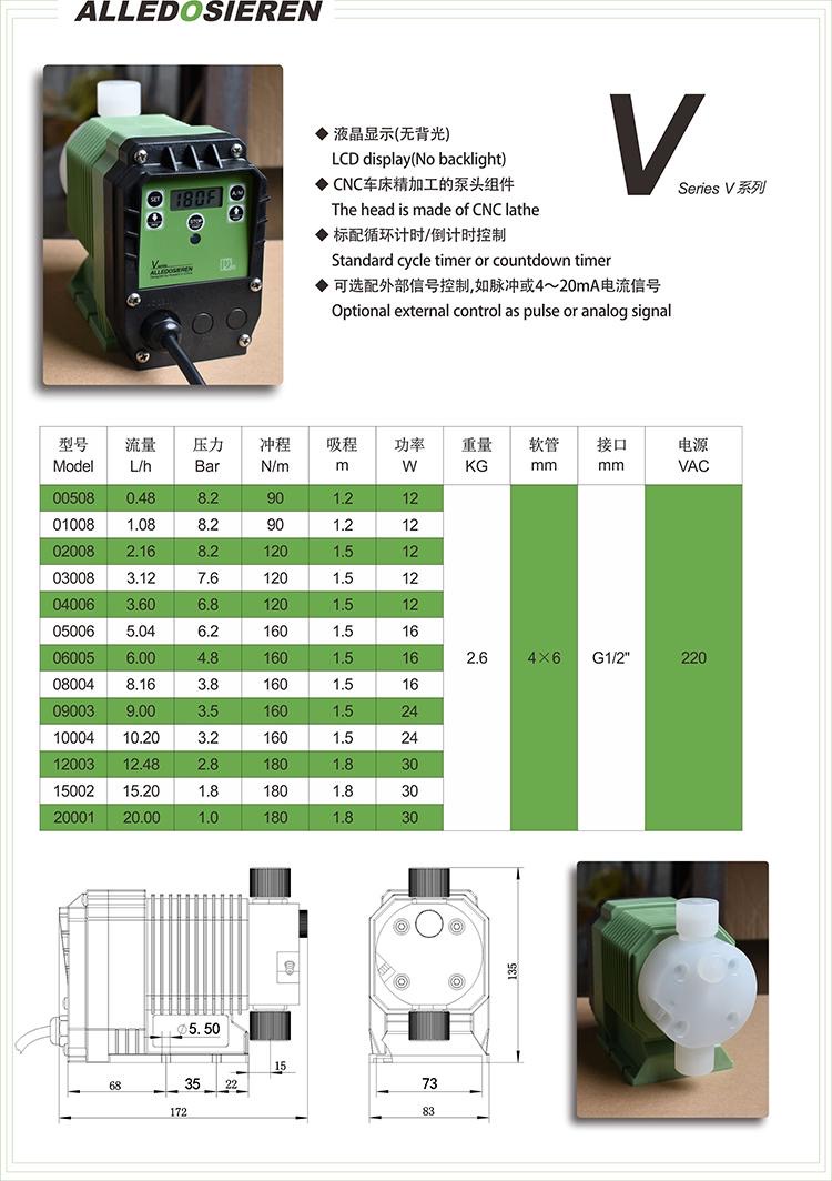 阿爾道斯電磁隔膜計(jì)量泵耐酸堿腐蝕污水處理加藥箱自動(dòng)定量專用泵