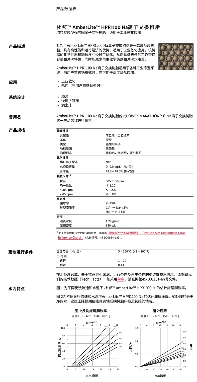 杜邦原羅門哈斯軟化樹脂混床陽(yáng)離子交換樹脂水處理HPR1200NA